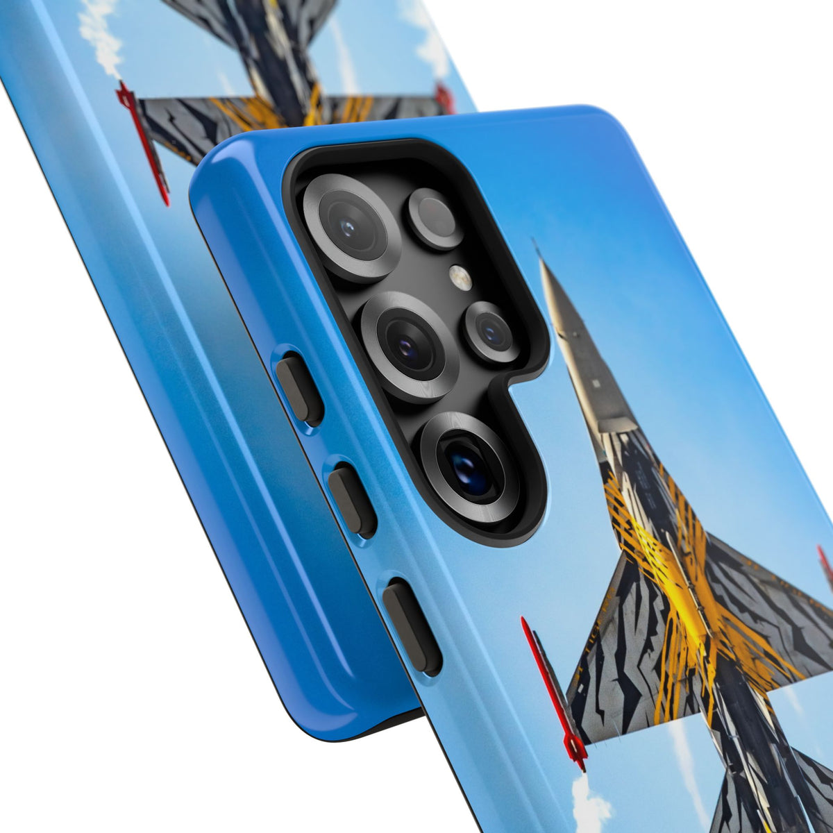 Belgian tiger-striped F-16 climbing vertically aviation photo Samsung Galaxy tough phone case – view 53