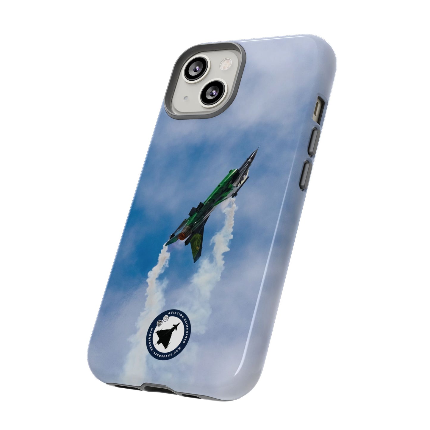 Fighter Jet iPhone Case Featuring F-16 Viper V2 in Flight