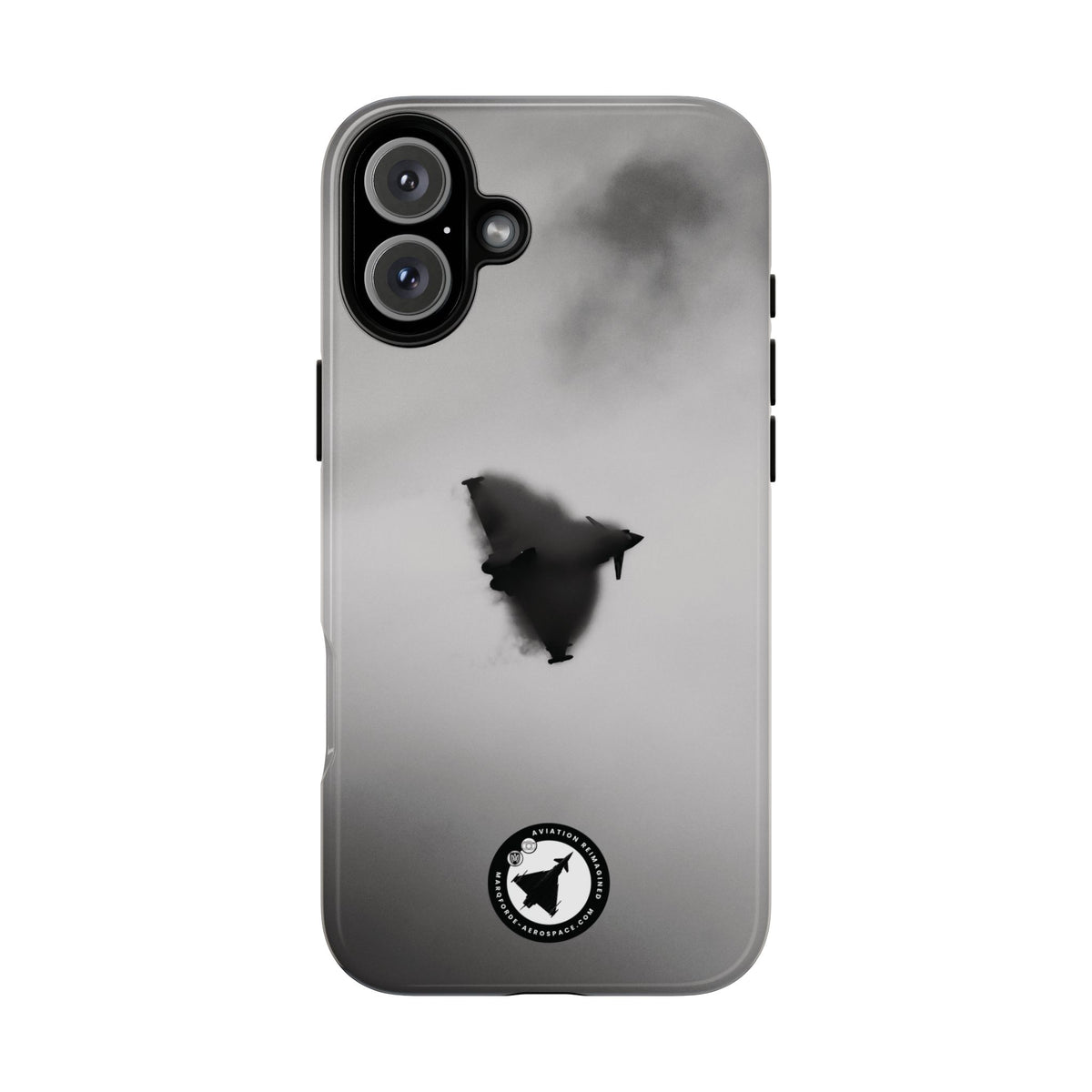 RAF Typhoon almost hidden in a cloud of vapour aviation photo iPhone tough phone case – view 28
