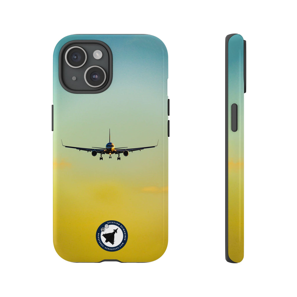 United Airlines Boeing 757 head-on on final approach aviation photo iPhone tough phone case – view 23