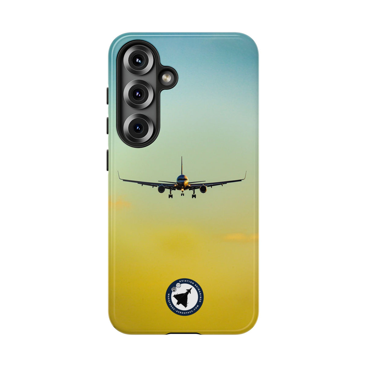 United Airlines Boeing 757 head-on on final approach aviation photo Samsung Galaxy tough phone case – view 18