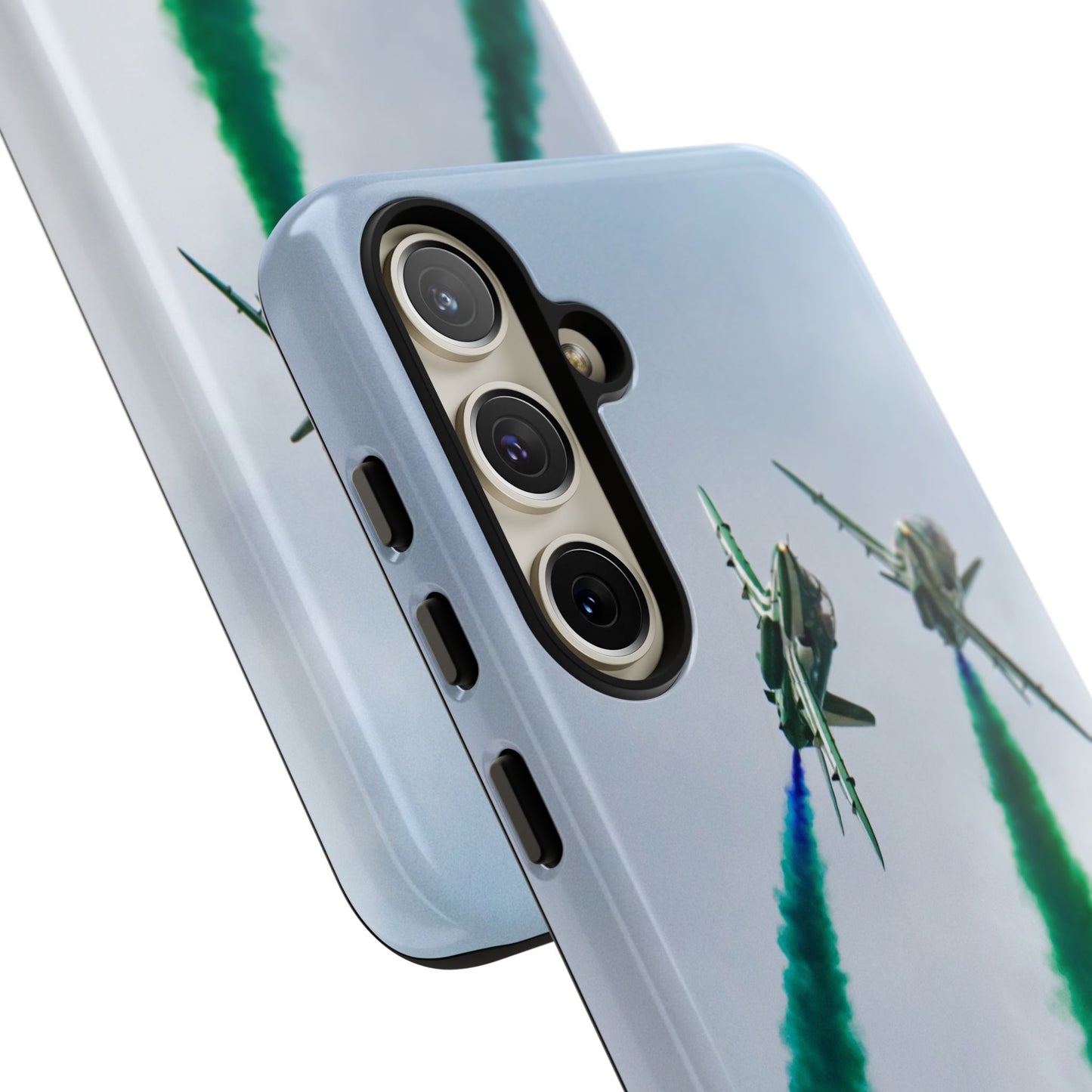 Military-Grade Samsung Cover – Featuring Royal Saudi Hawks Jet Formation