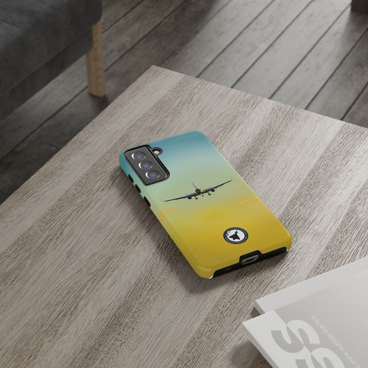 United Airlines Boeing 757 head-on on final approach aviation photo Samsung Galaxy tough phone case – view 26