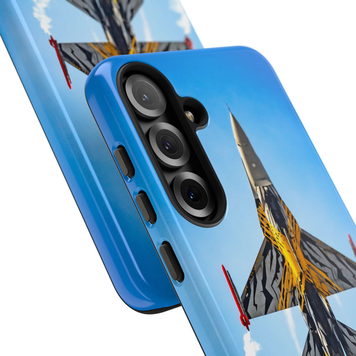 Belgian tiger-striped F-16 climbing vertically aviation photo Samsung Galaxy tough phone case – view 21