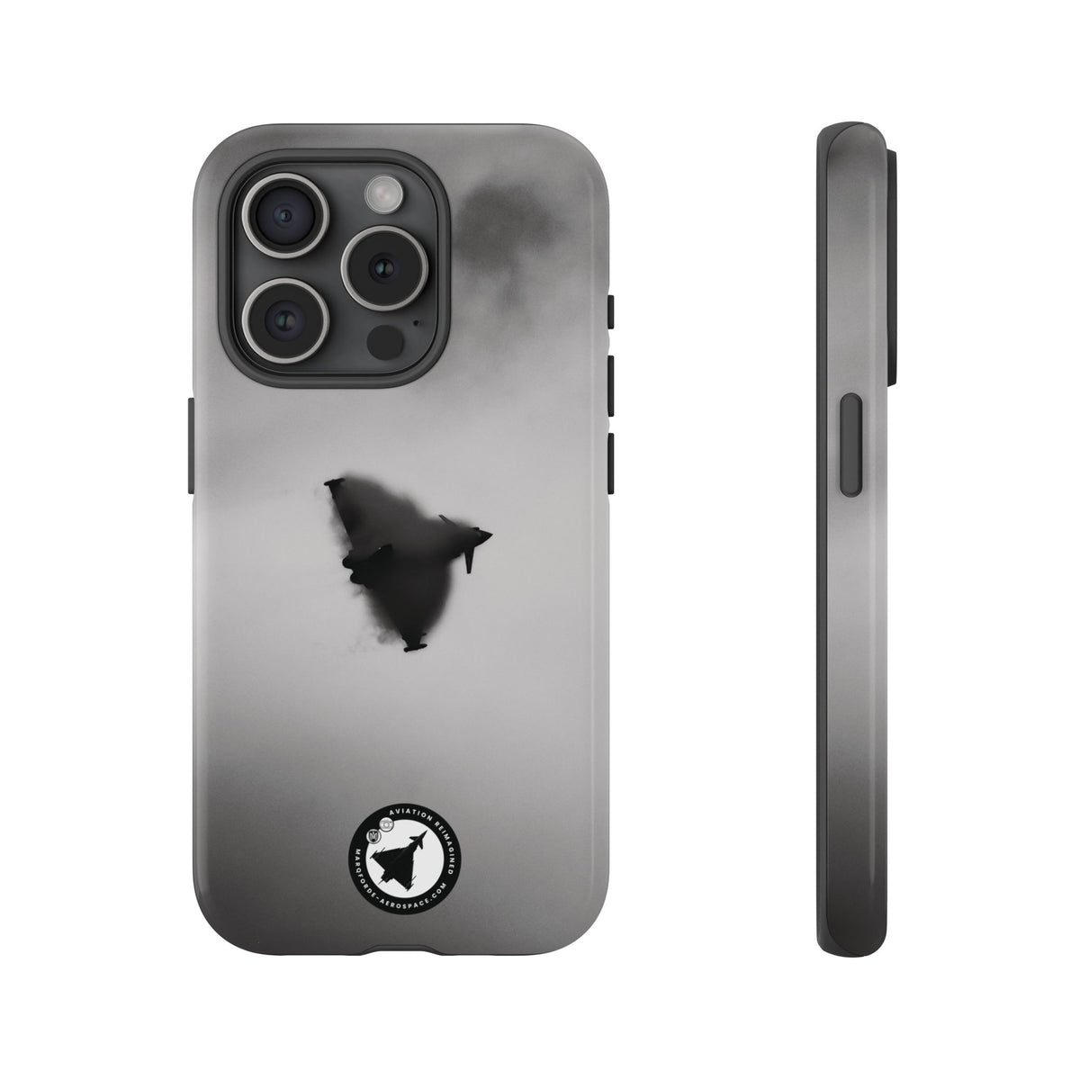 RAF Typhoon almost hidden in a cloud of vapour aviation photo iPhone tough phone case – view 25