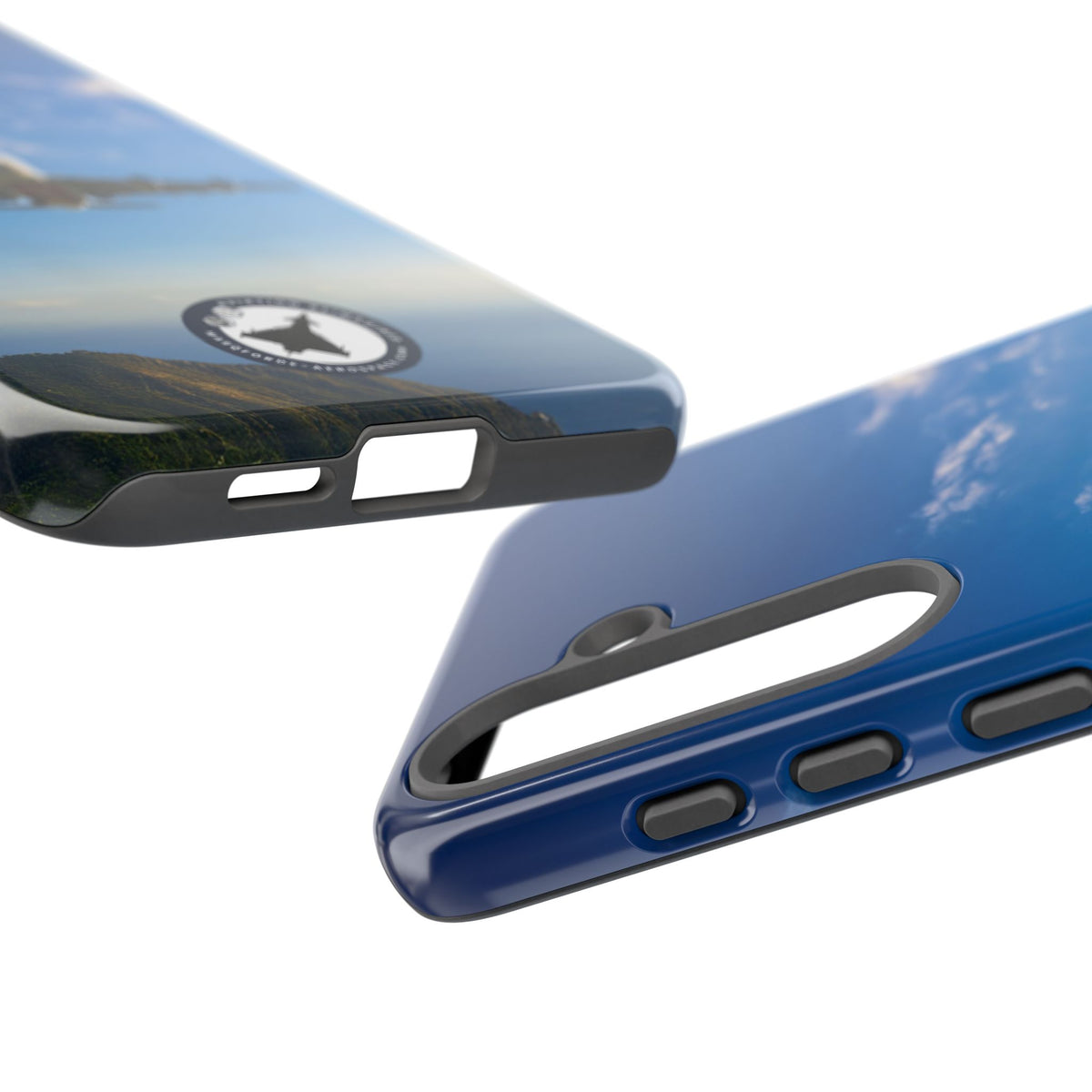 Emirates Airbus A380 climbing head-on over coastline aviation photo Samsung Galaxy tough phone case – view 21