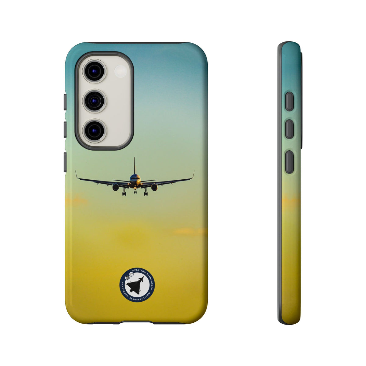 United Airlines Boeing 757 head-on on final approach aviation photo Samsung Galaxy tough phone case – view 12