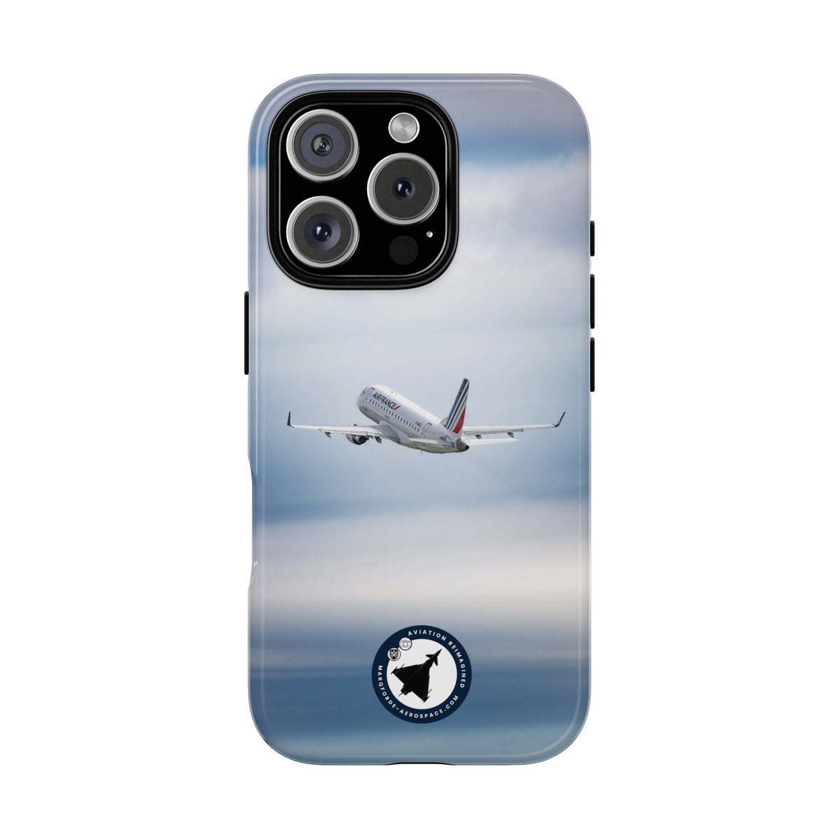 Air France Embraer E190 climbing after take-off aviation photo iPhone tough phone case