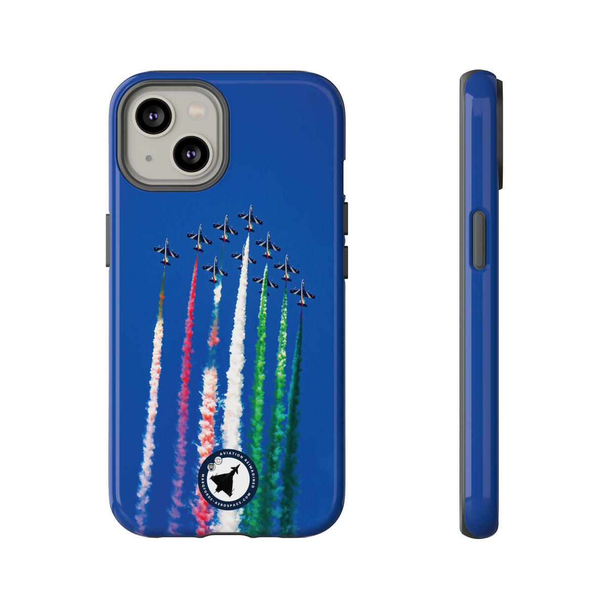 Frecce Tricolori formation trailing tricolour smoke aviation photo iPhone tough phone case – view 21