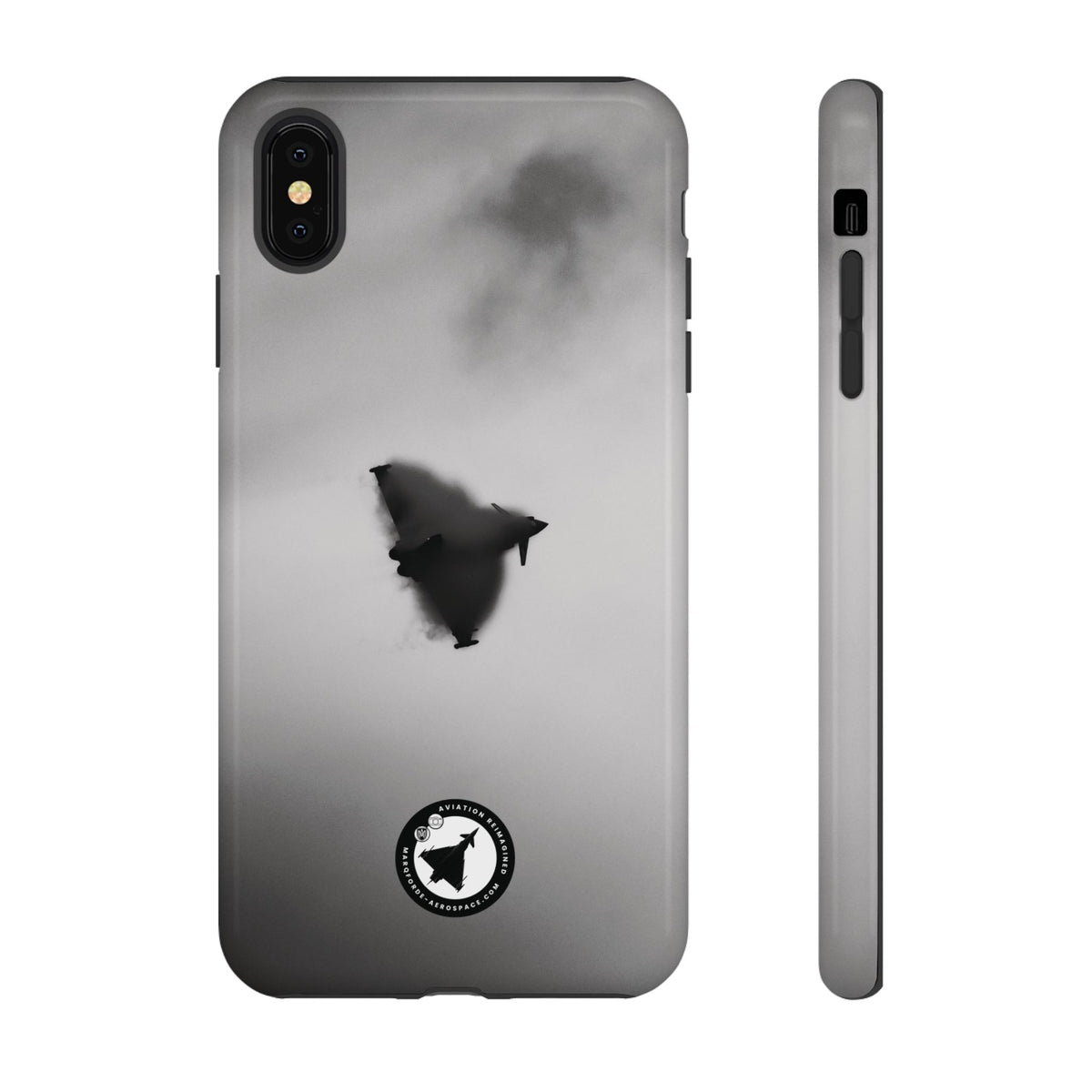 RAF Typhoon almost hidden in a cloud of vapour aviation photo iPhone tough phone case – view 8