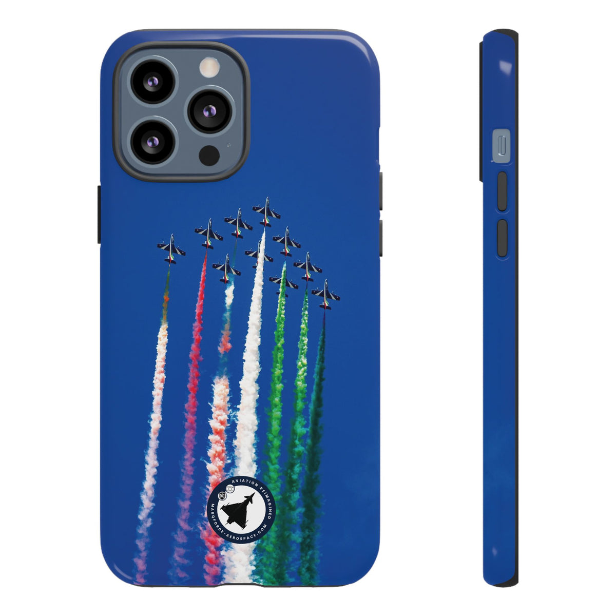 Frecce Tricolori formation trailing tricolour smoke aviation photo iPhone tough phone case – view 20