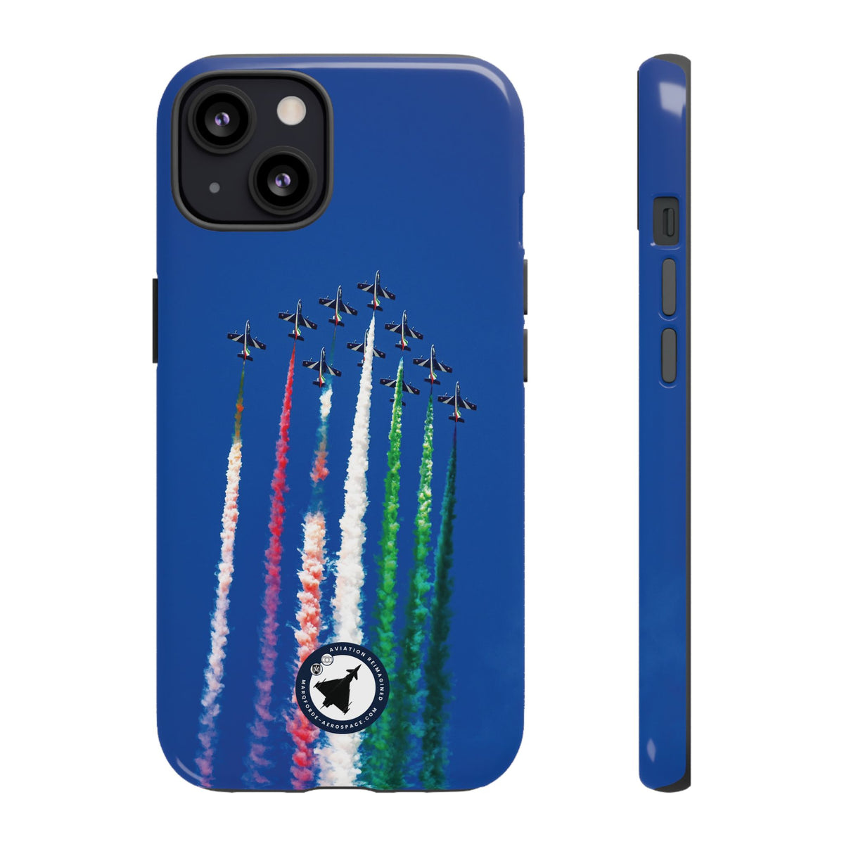 Frecce Tricolori formation trailing tricolour smoke aviation photo iPhone tough phone case – view 17