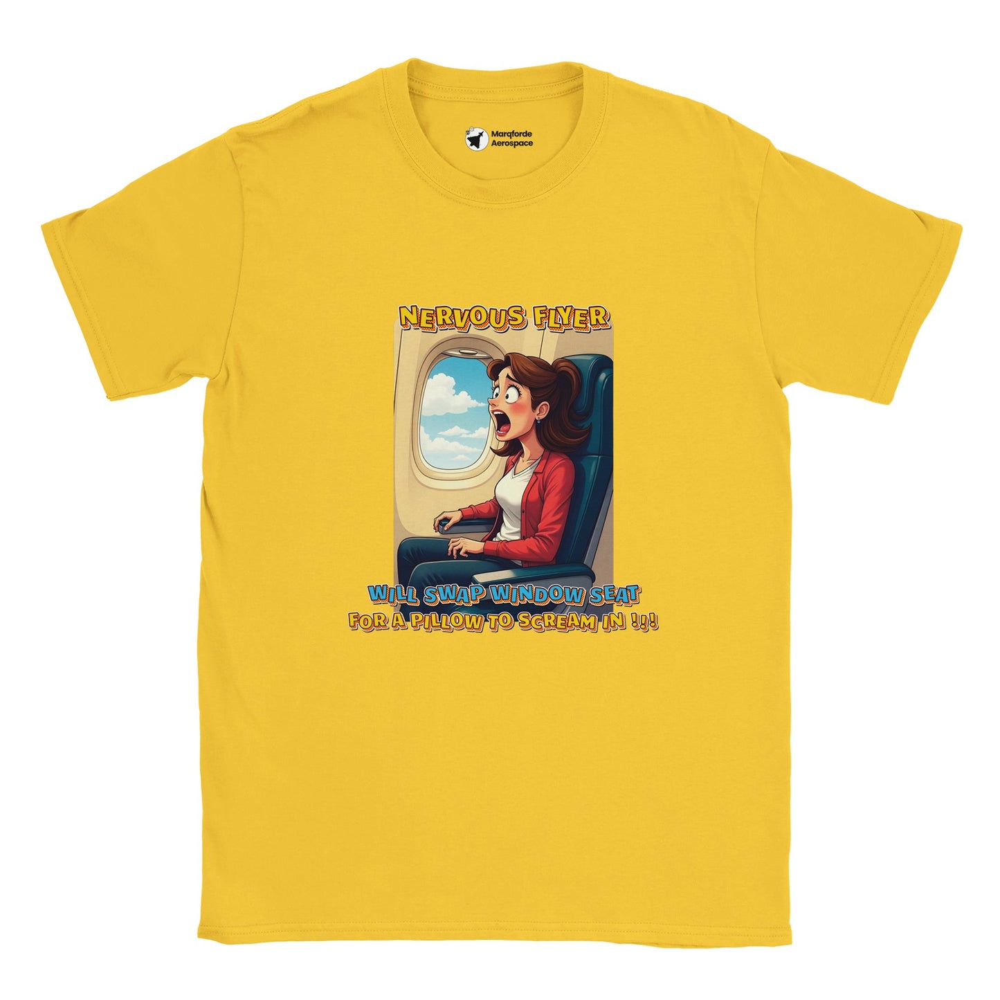 Unisex Flight Anxiety T-Shirt – Nervous Flyer Checklist Edition