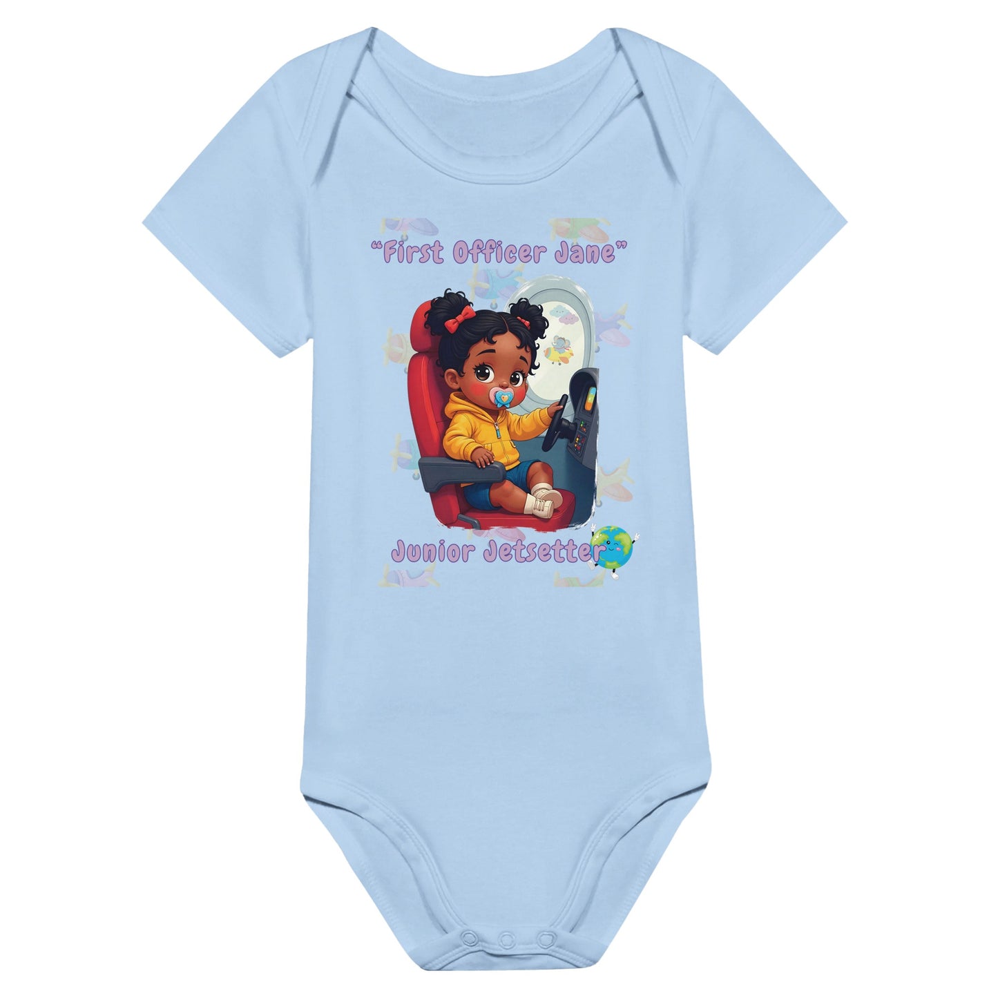 Soft Cotton Junior Jetsetter Bodysuit – Ideal for Aviation Families