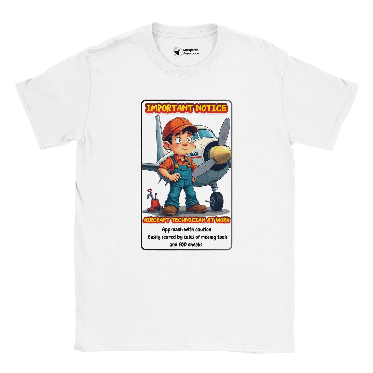 Casual Aviation Workwear – Aircraft Technician at Work Graphic Tee