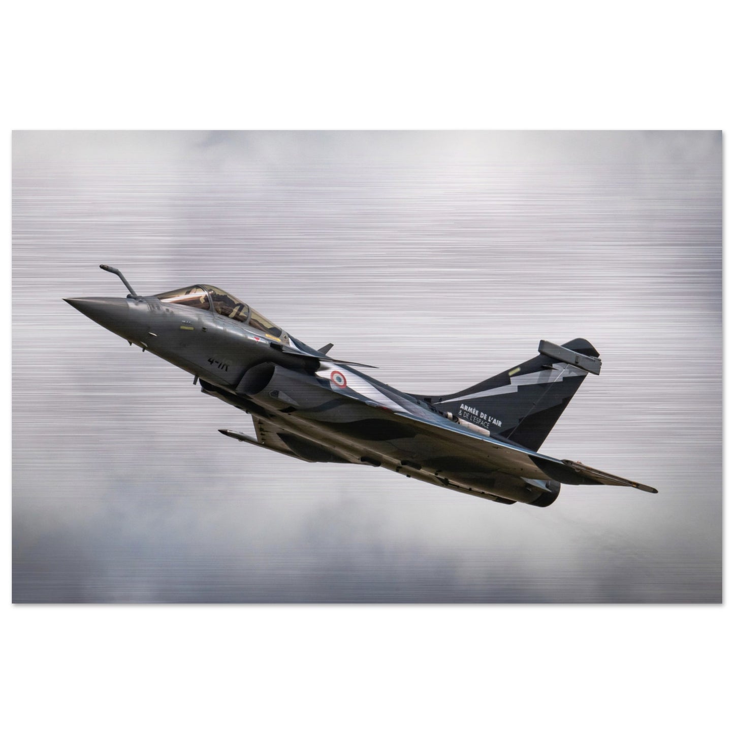 French Dassault Rafale Brushed Aluminium Print – A Must-Have for Collectors