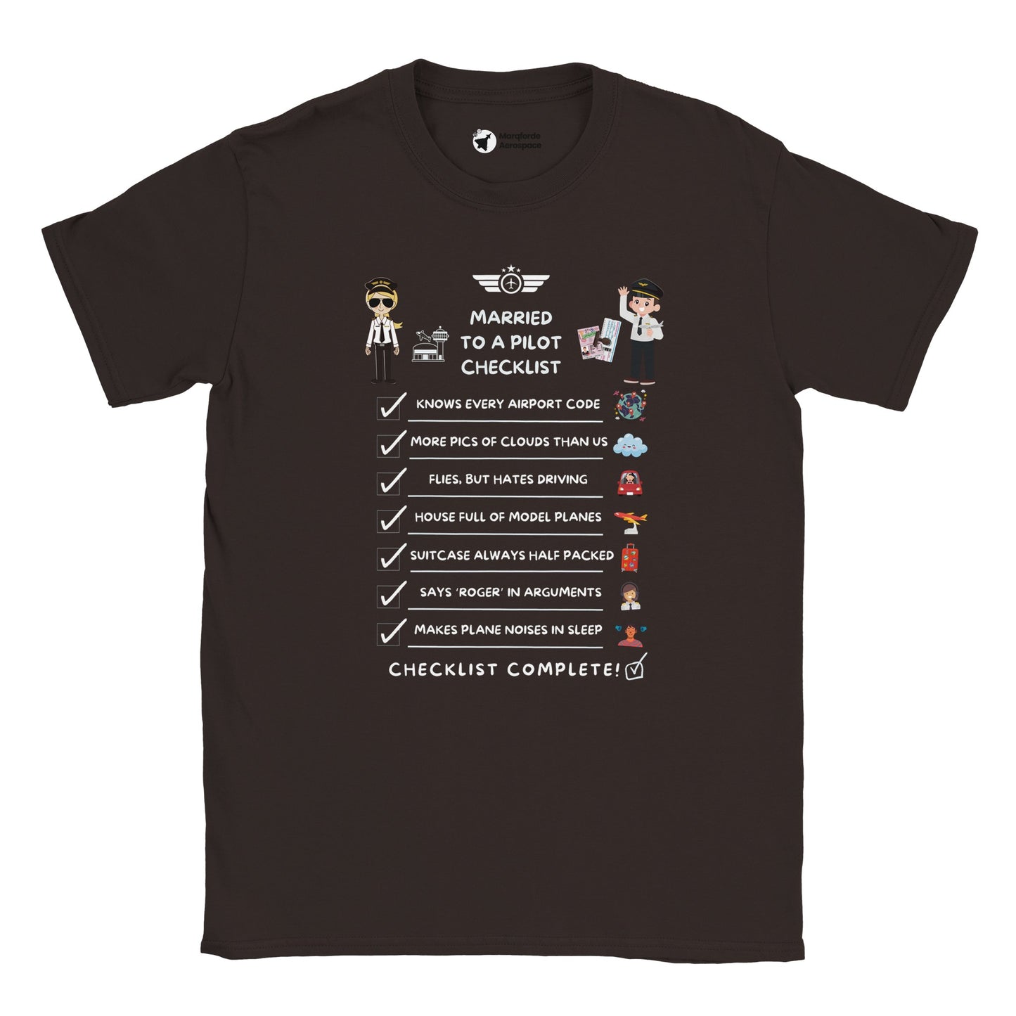 Married to a Pilot T-Shirt – Fun & Playful Aviation Gift Idea