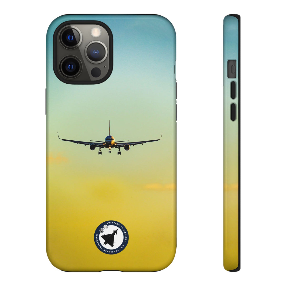 United Airlines Boeing 757 head-on on final approach aviation photo iPhone tough phone case – view 14