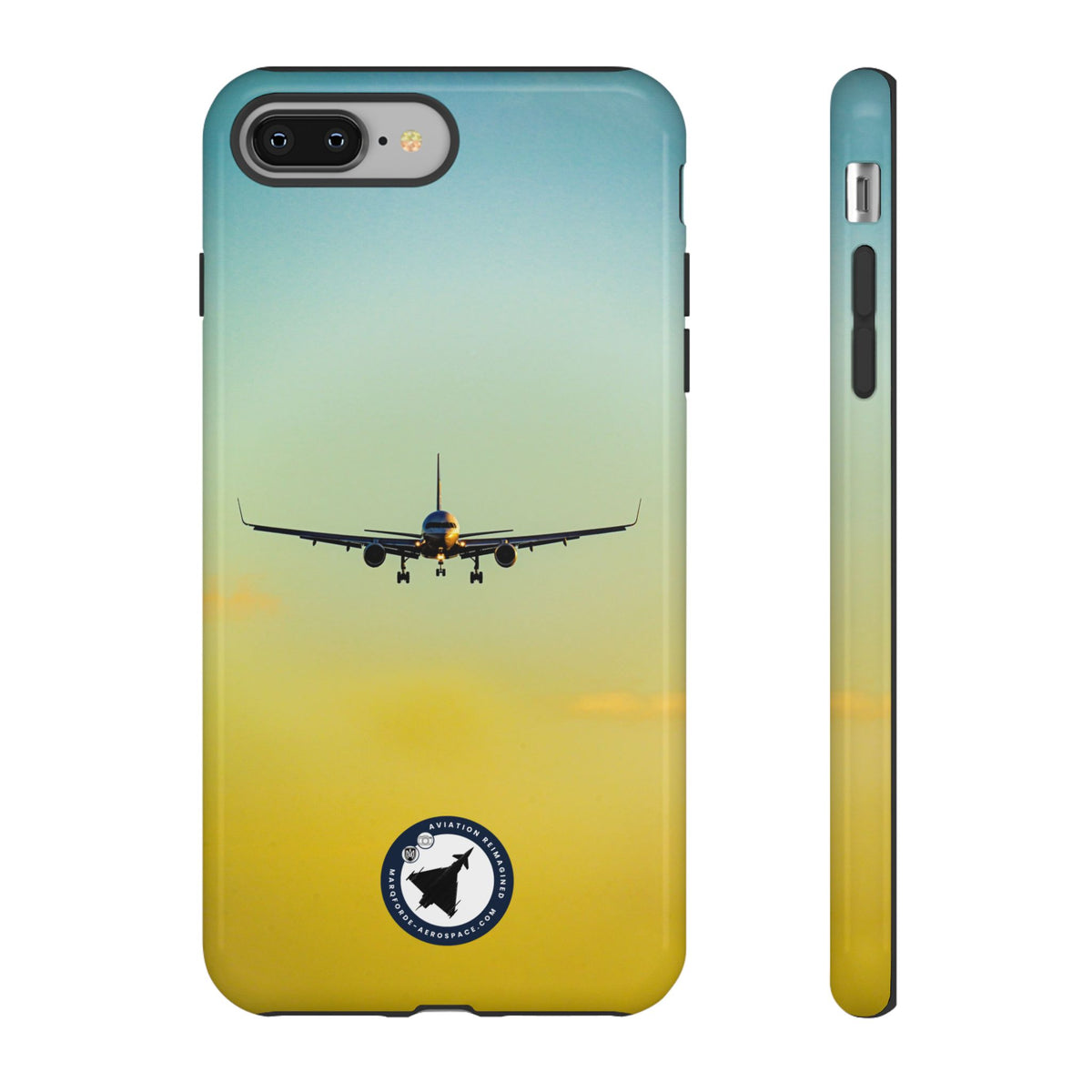 United Airlines Boeing 757 head-on on final approach aviation photo iPhone tough phone case – view 3