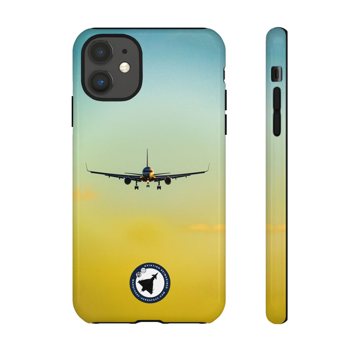 United Airlines Boeing 757 head-on on final approach aviation photo iPhone tough phone case – view 8