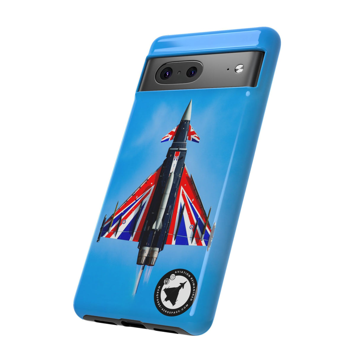 Union Flag Typhoon Blackjack climbing, seen from below aviation photo Google Pixel tough phone case – view 9