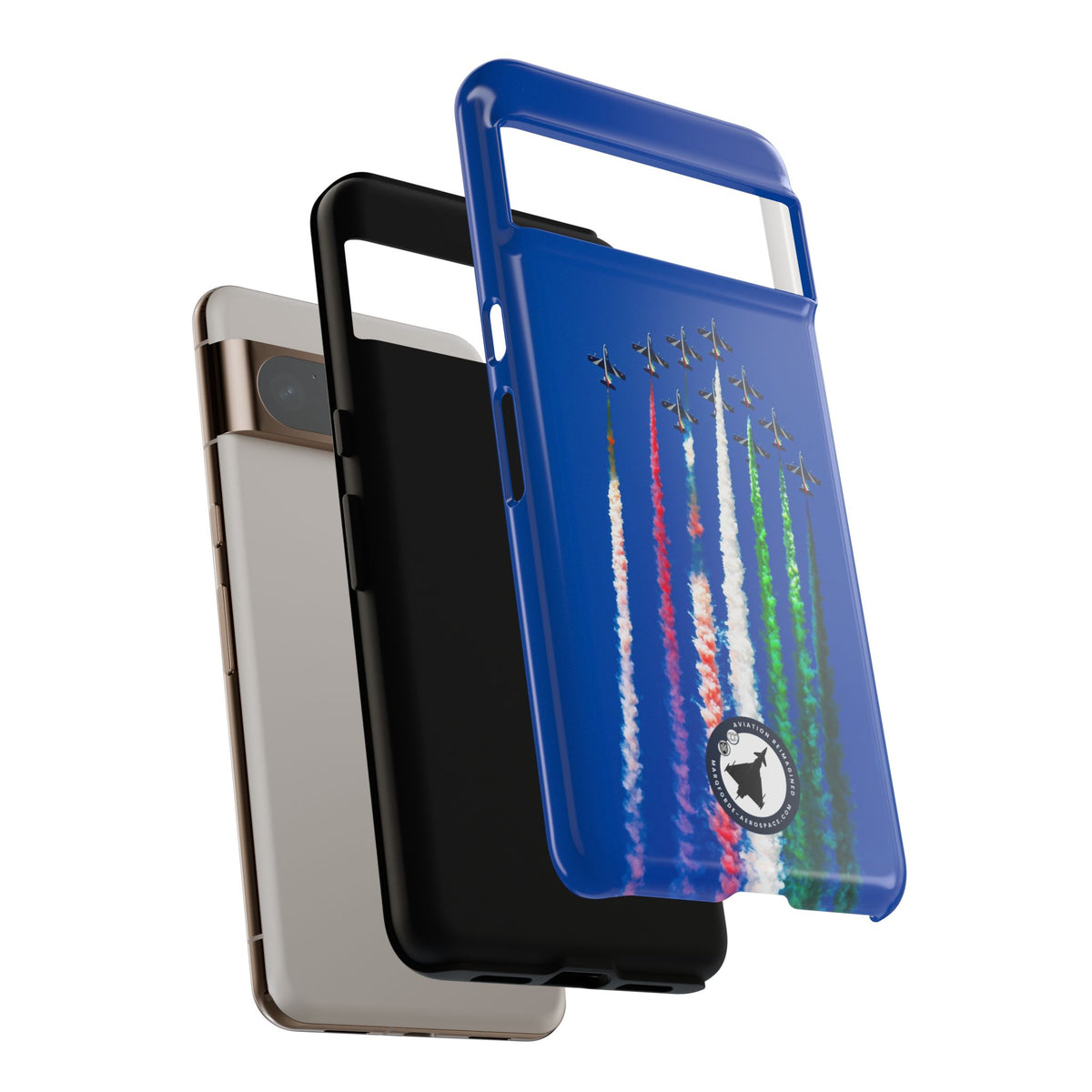 Frecce Tricolori formation trailing tricolour smoke aviation photo Google Pixel tough phone case – view 14
