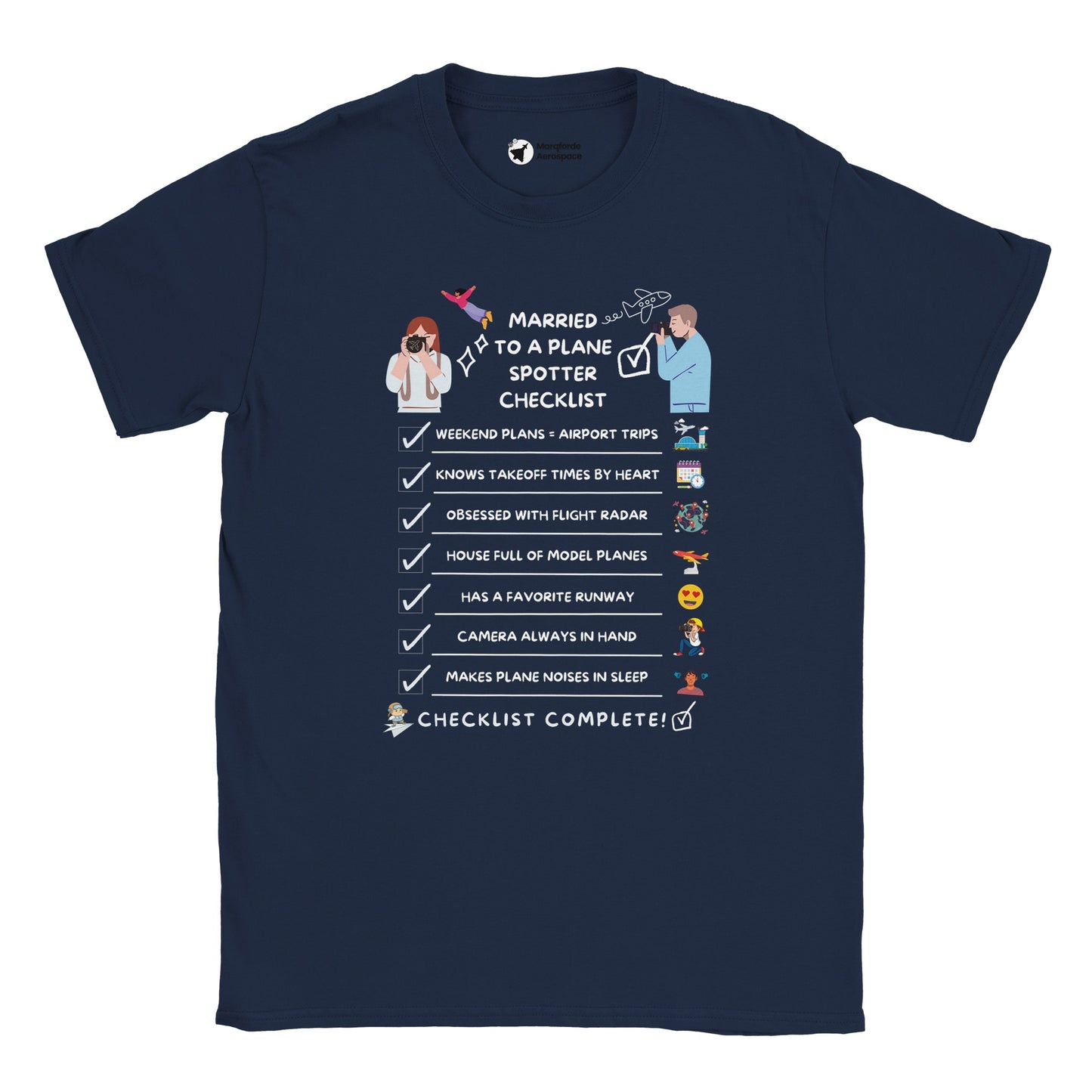 Lightweight & Comfortable Married to a Planespotter Shirt – Ideal for Aviation Fans