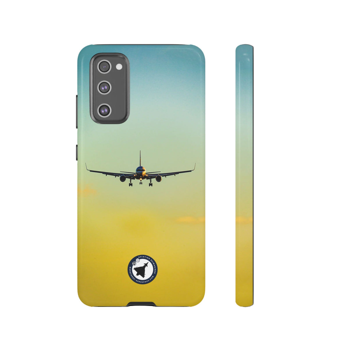 United Airlines Boeing 757 head-on on final approach aviation photo Samsung Galaxy tough phone case – view 7