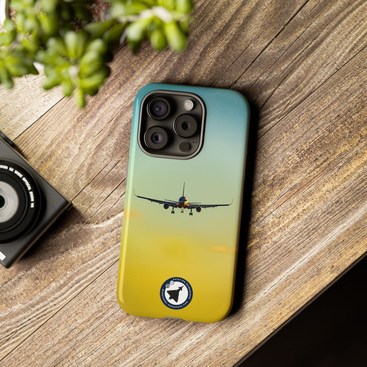 United Airlines Boeing 757 head-on on final approach aviation photo iPhone tough phone case – view 55