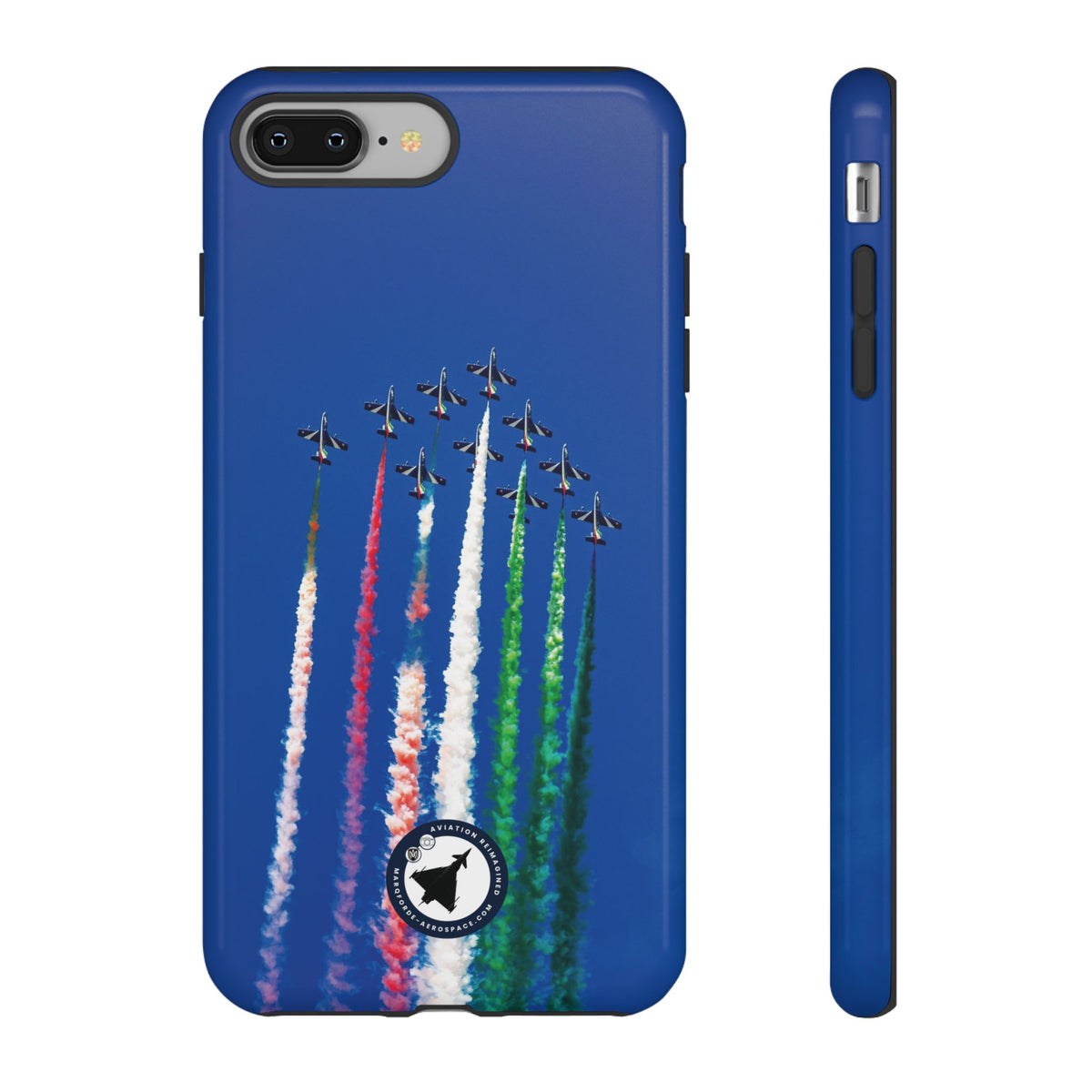 Frecce Tricolori formation trailing tricolour smoke aviation photo iPhone tough phone case – view 5
