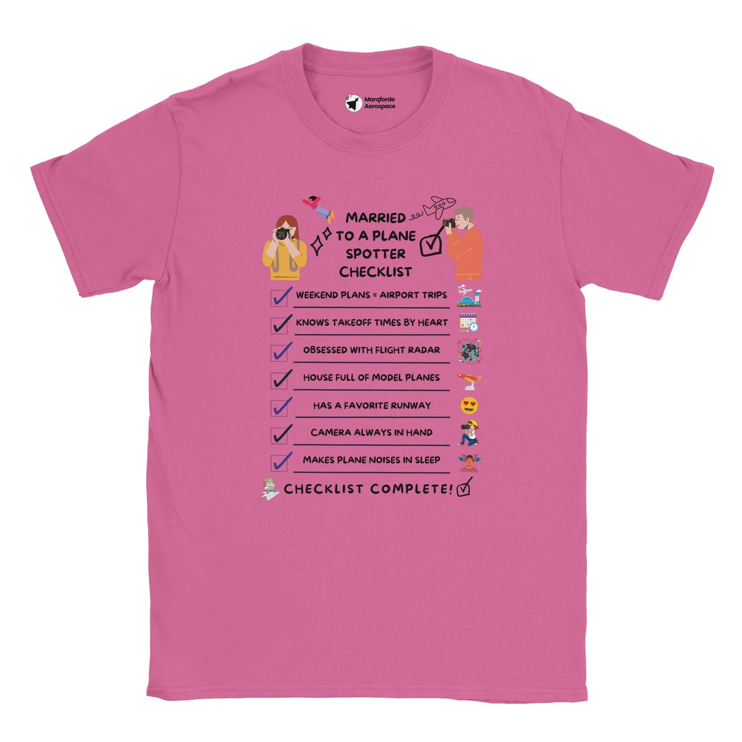 Married to a Planespotter T-Shirt – Fun & Playful Aviation Gift Idea