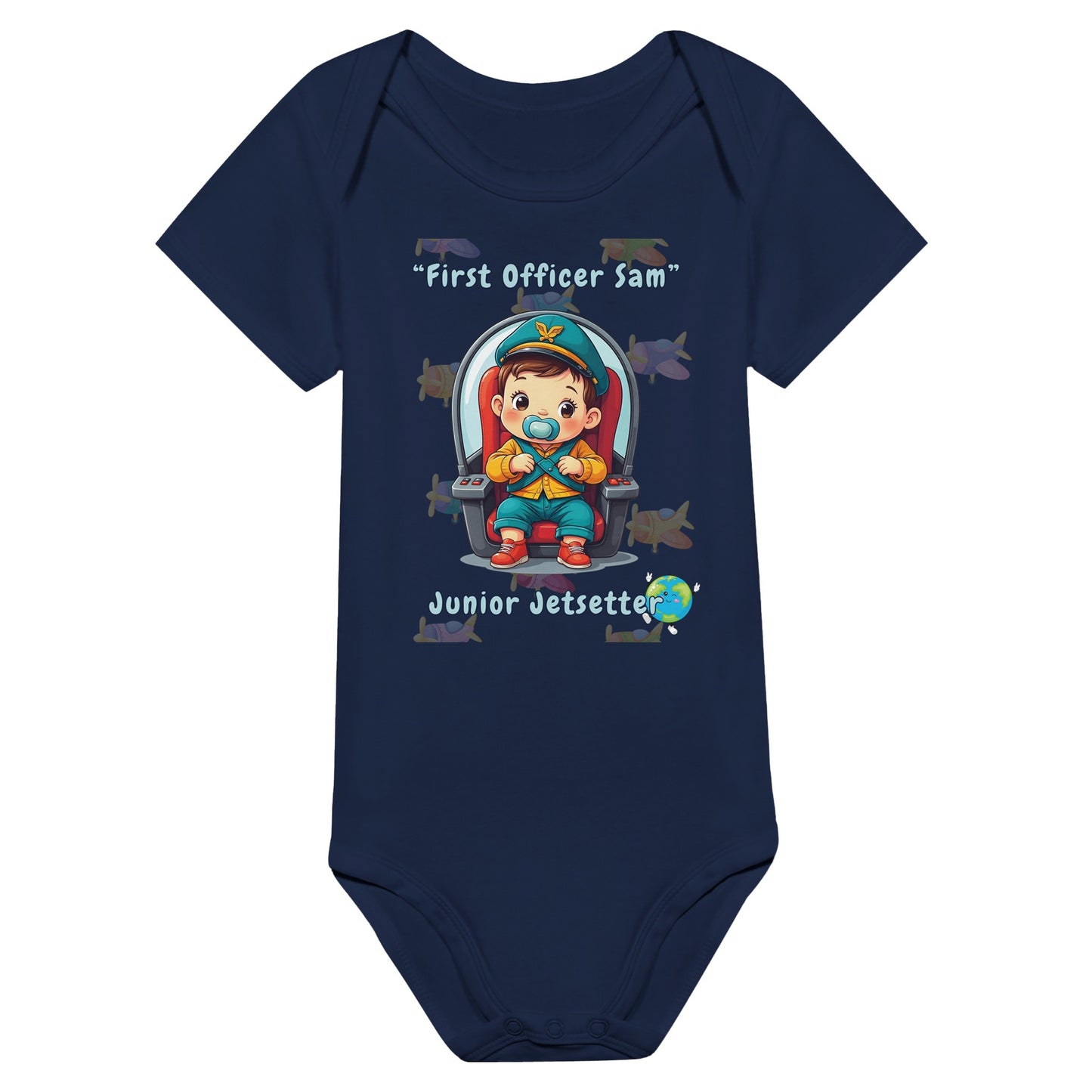 Junior Jetsetter Bodysuit for Boys – Aviation-Themed Baby Outfit
