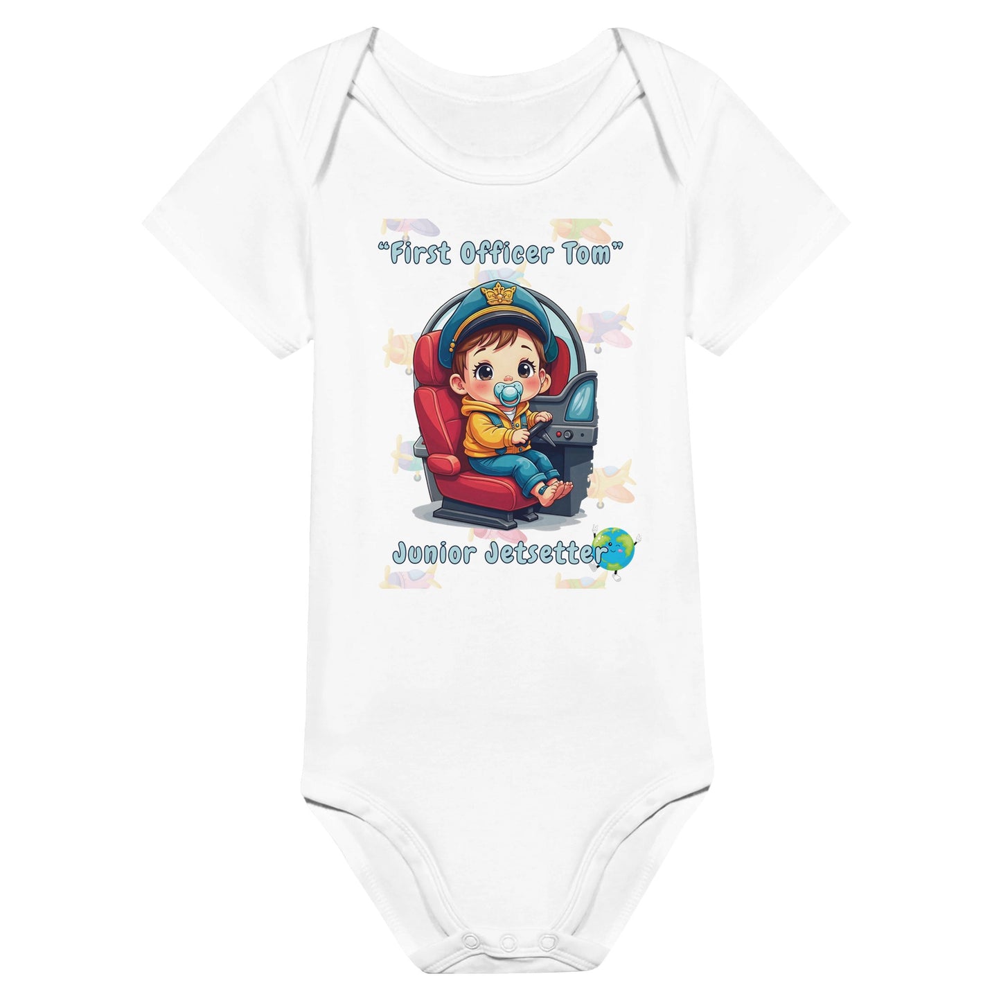 Fun & Stylish Aviation-Inspired Onesie for Baby Boys