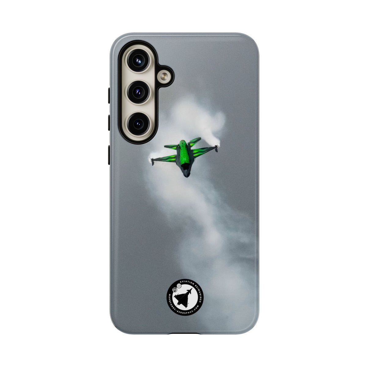 Belgian F-16 Dream Viper head-on in vapour cloud aviation photo Samsung Galaxy tough phone case – view 14