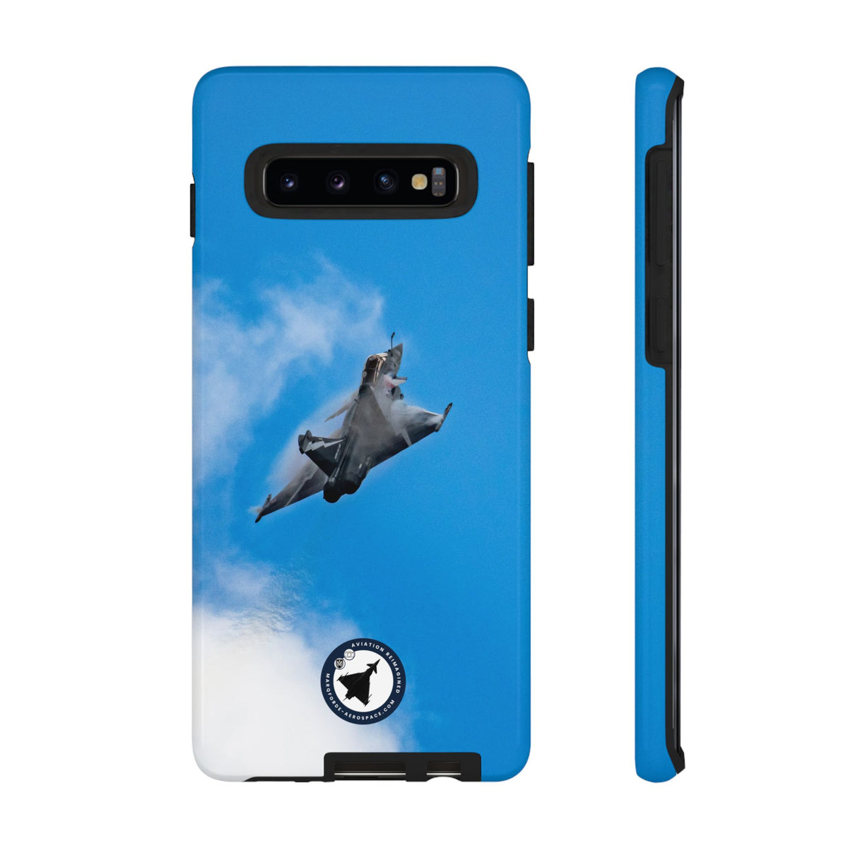 French Rafale in a high-G pull trailing wing vapour aviation photo Samsung Galaxy tough phone case – view 3