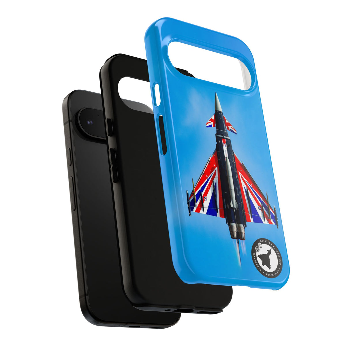 Union Flag Typhoon Blackjack climbing, seen from below aviation photo Google Pixel tough phone case – view 19