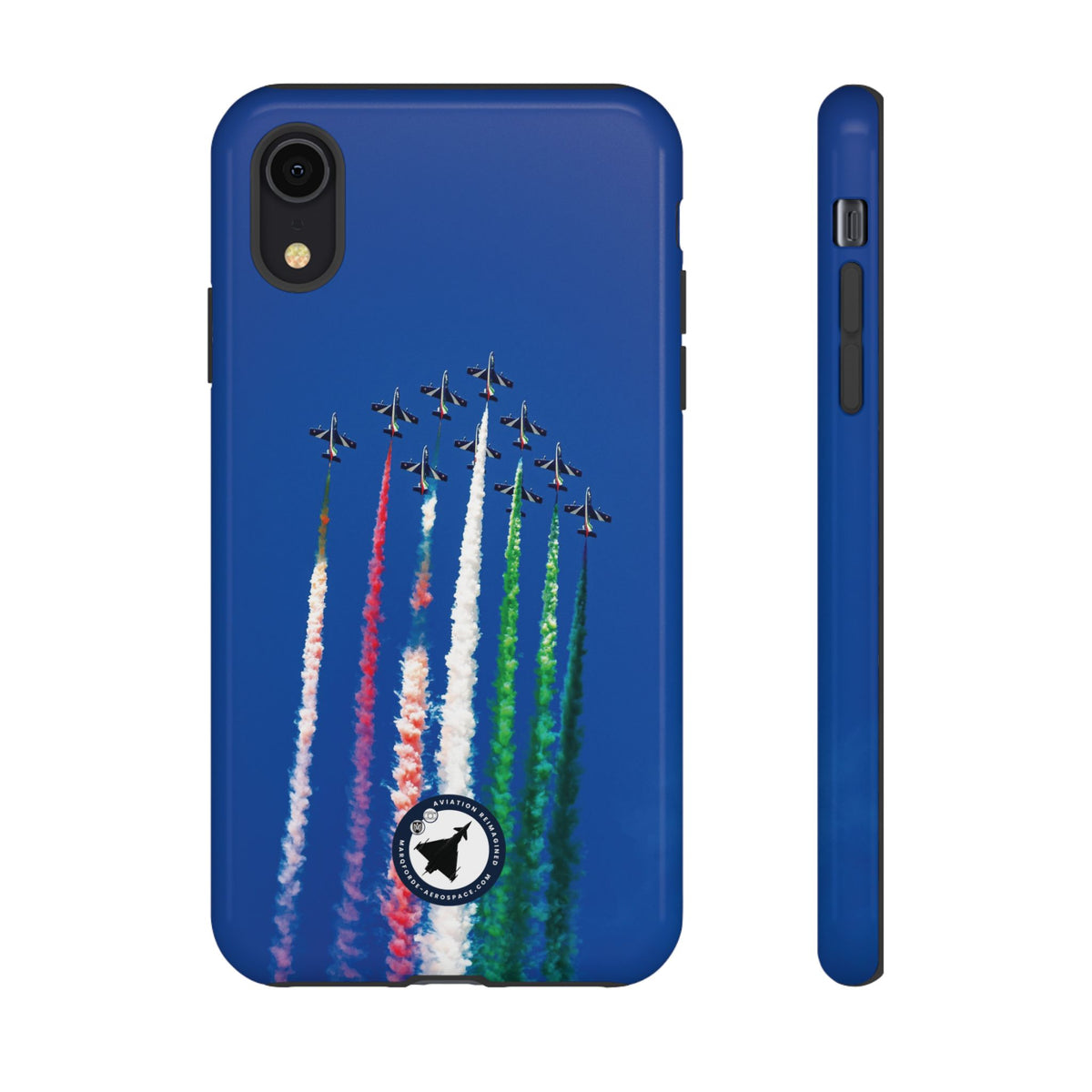 Frecce Tricolori formation trailing tricolour smoke aviation photo iPhone tough phone case – view 7