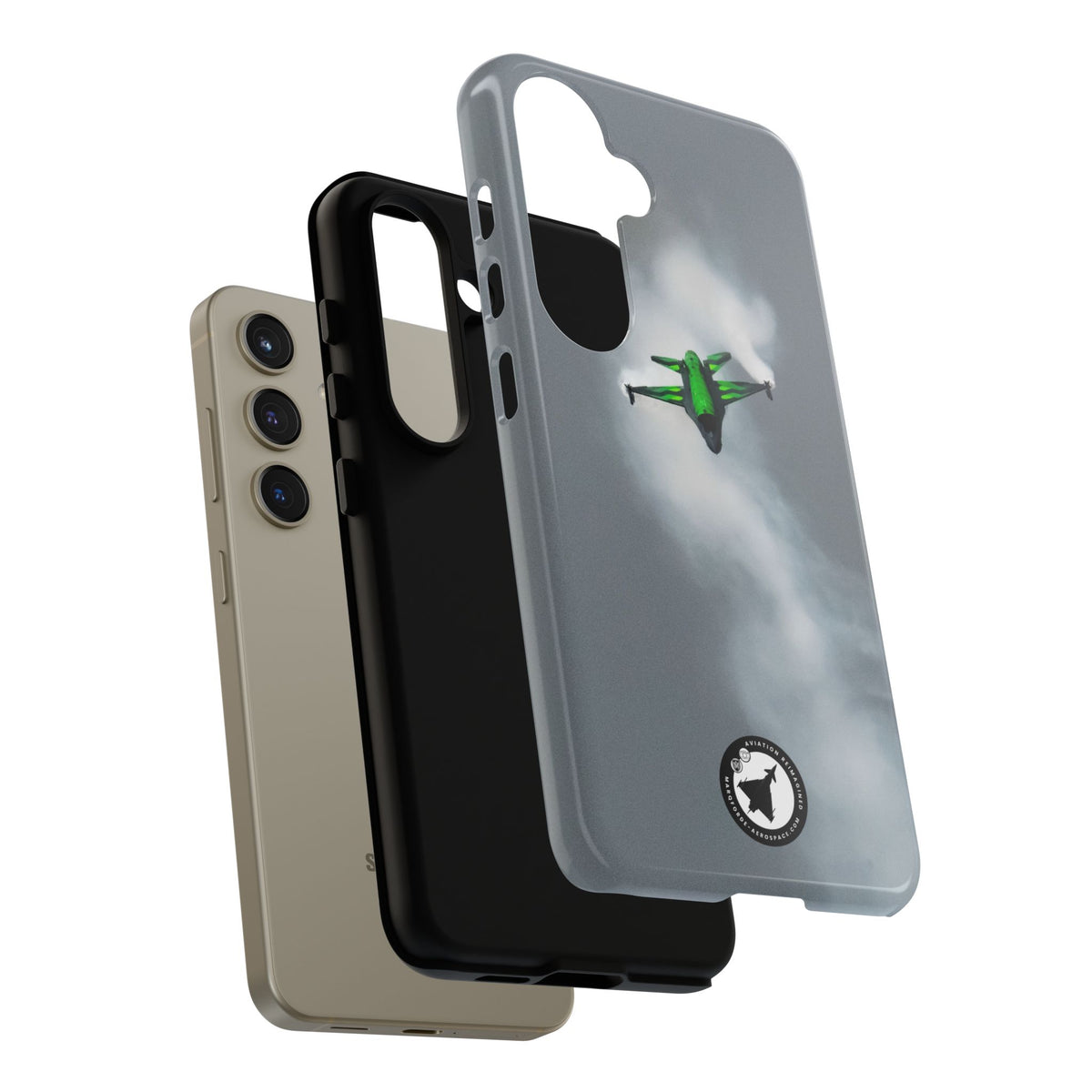 Belgian F-16 Dream Viper head-on in vapour cloud aviation photo Samsung Galaxy tough phone case – view 39