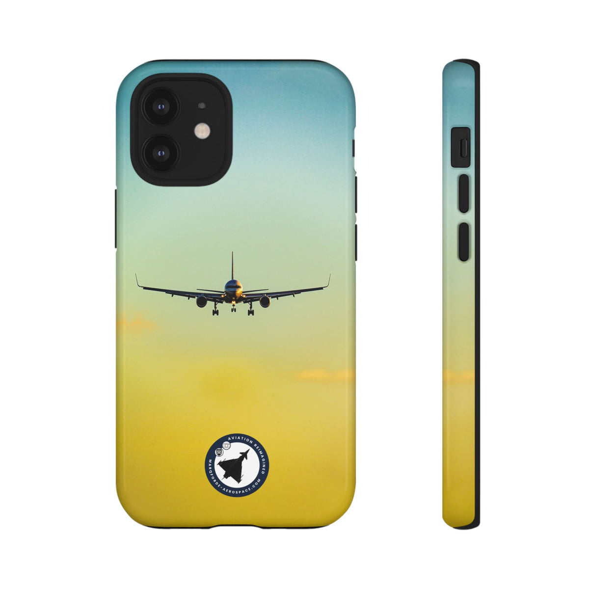 United Airlines Boeing 757 head-on on final approach aviation photo iPhone tough phone case – view 11