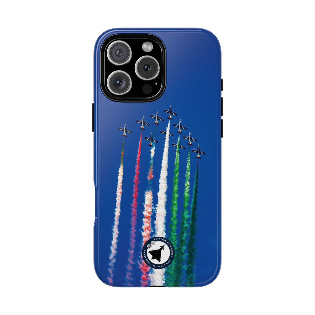 Frecce Tricolori formation trailing tricolour smoke aviation photo iPhone tough phone case – view 30