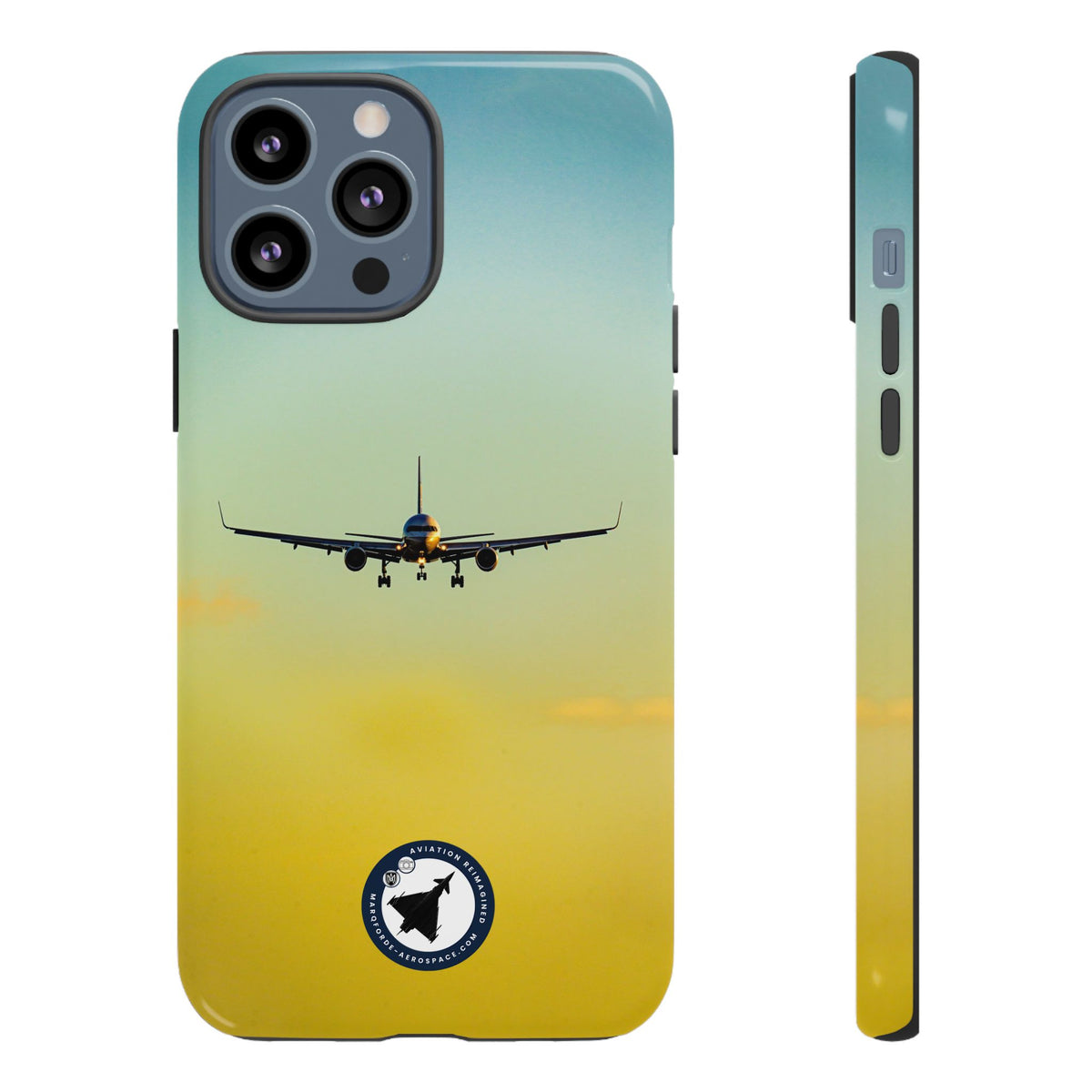 United Airlines Boeing 757 head-on on final approach aviation photo iPhone tough phone case – view 18
