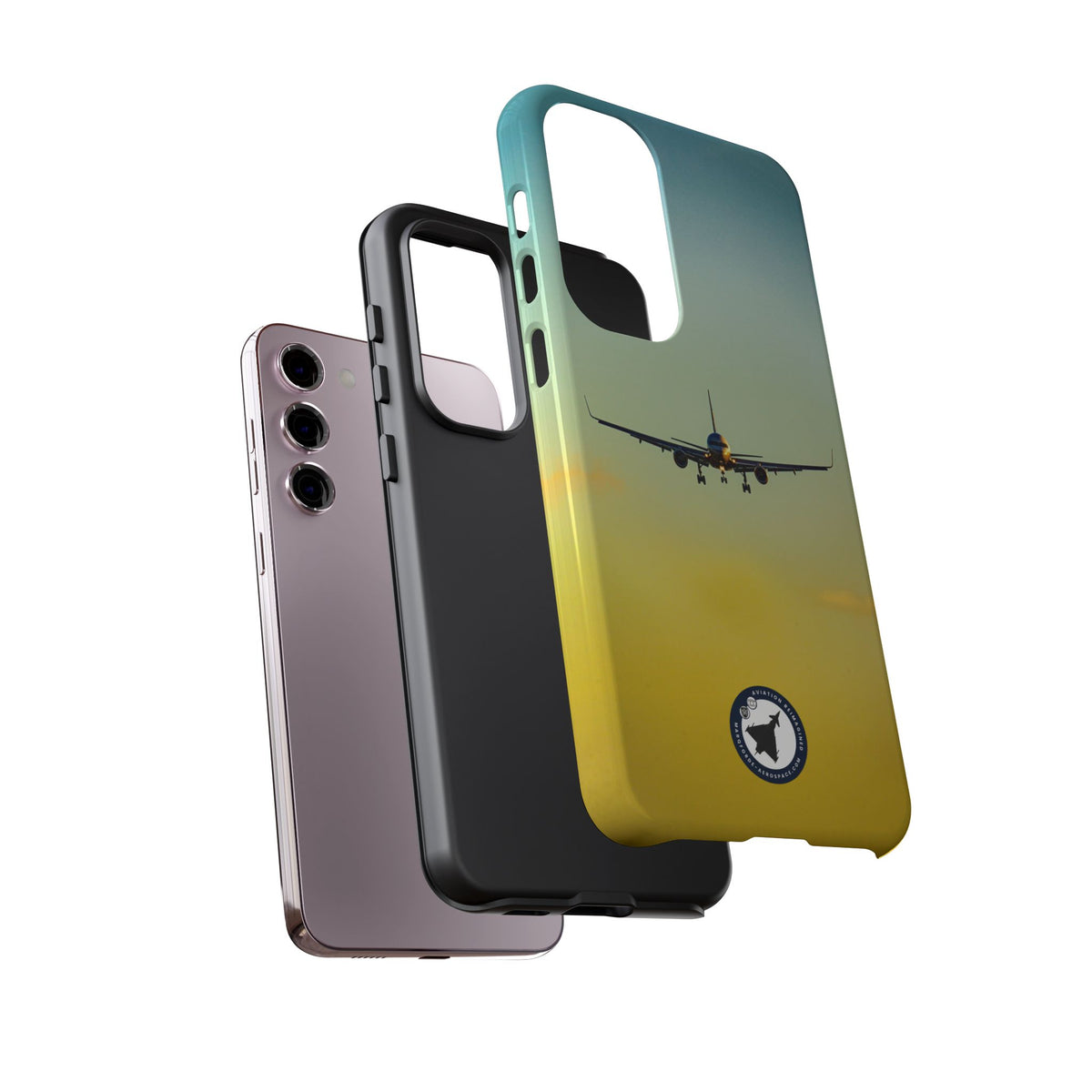 United Airlines Boeing 757 head-on on final approach aviation photo Samsung Galaxy tough phone case – view 34