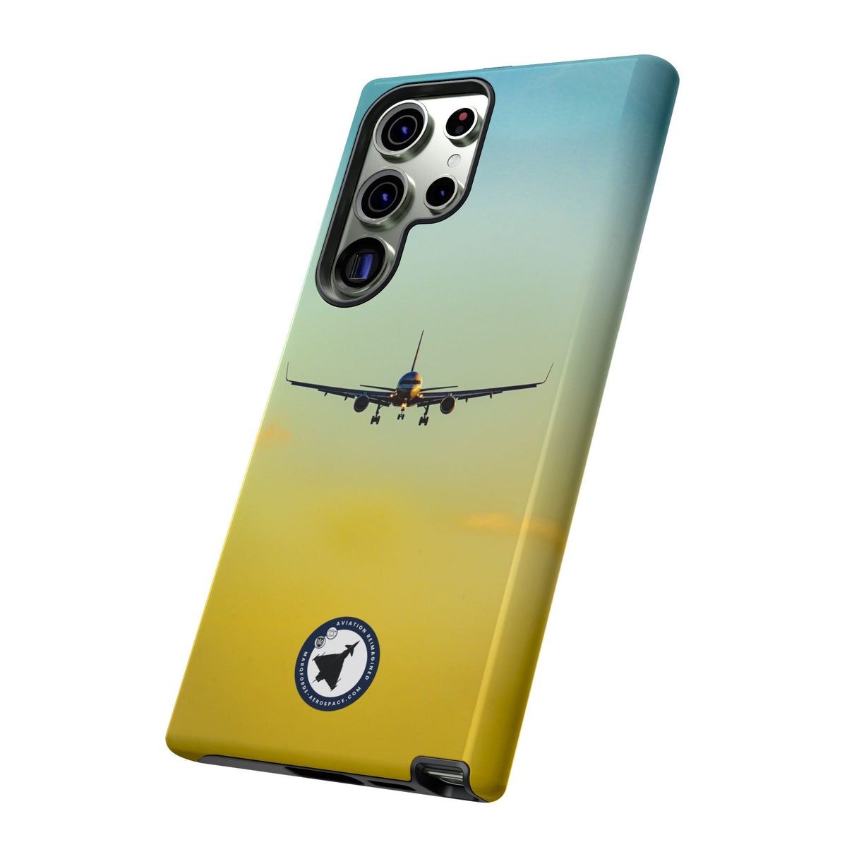 United Airlines Boeing 757 head-on on final approach aviation photo Samsung Galaxy tough phone case – view 36