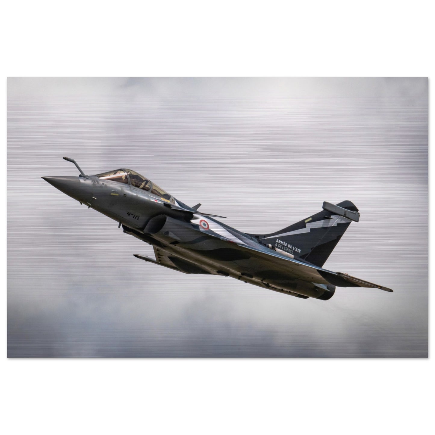 Dassault Rafale Print – Stylish & Modern Brushed Aluminium Finish