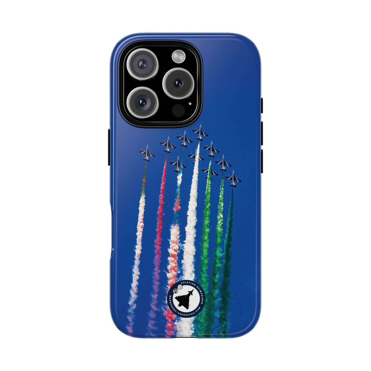 Frecce Tricolori formation trailing tricolour smoke aviation photo iPhone tough phone case – view 29
