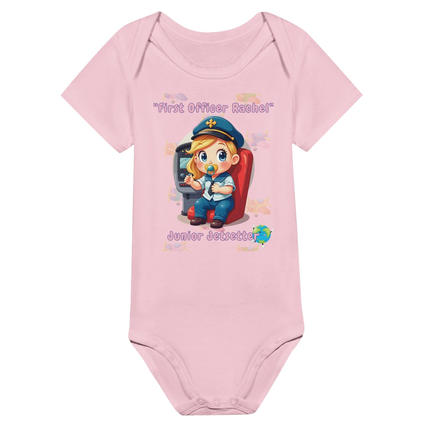 Fun & Stylish Aviation-Inspired Onesie for Baby Girls