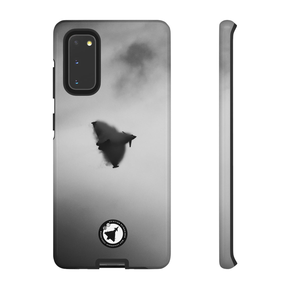 RAF Typhoon almost hidden in a cloud of vapour aviation photo Samsung Galaxy tough phone case – view 2