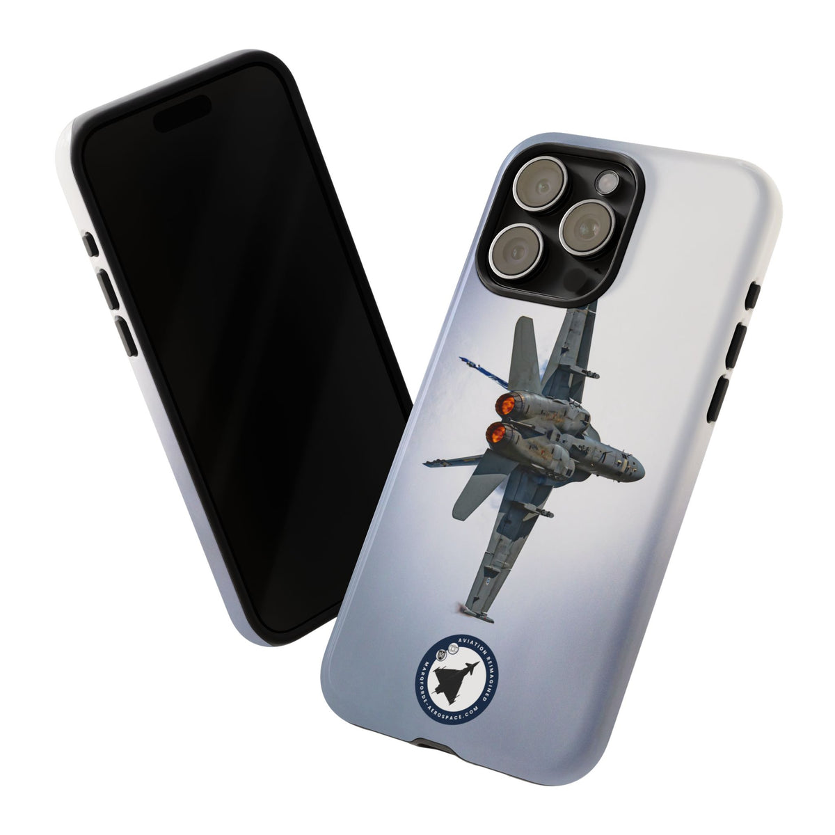 Finnish F/A-18 Hornet turning with afterburners lit aviation photo iPhone tough phone case – view 55