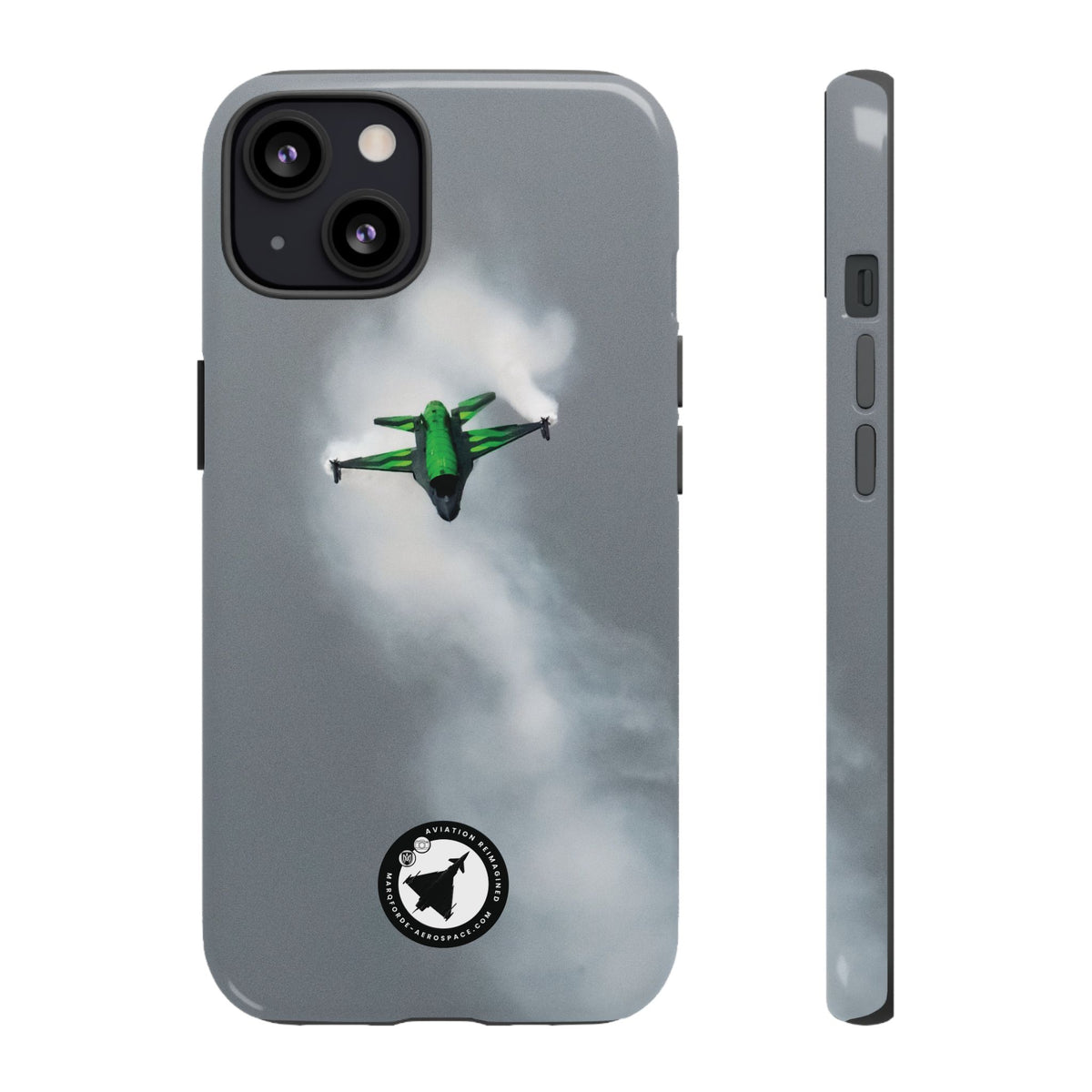 Belgian F-16 Dream Viper head-on in vapour cloud aviation photo iPhone tough phone case – view 2