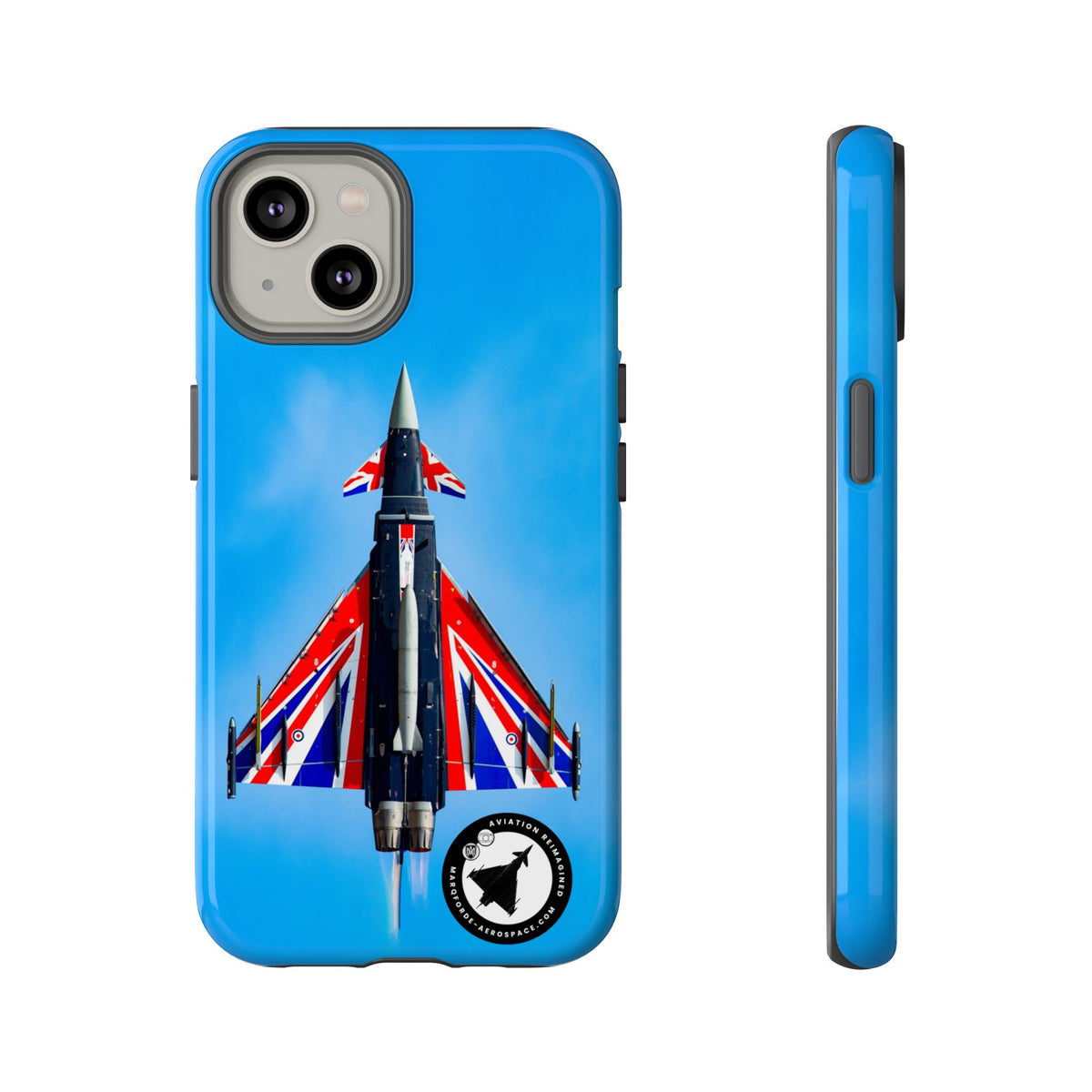 Union Flag Typhoon Blackjack climbing, seen from below aviation photo iPhone tough phone case – view 11